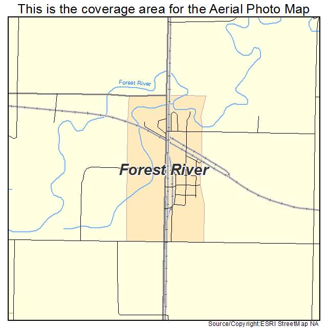 Forest River, ND location map 