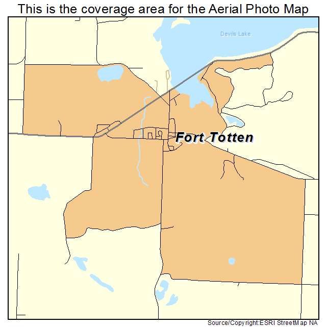Fort Totten, ND location map 