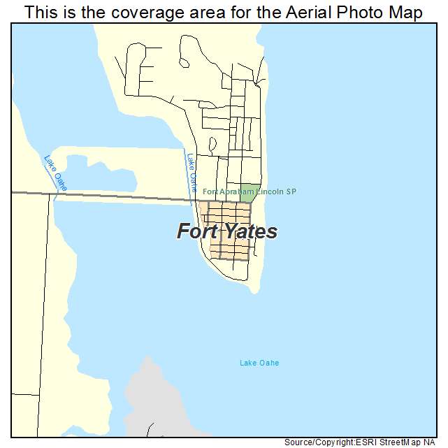 Fort Yates, ND location map 