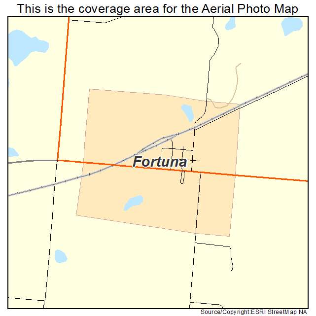 Fortuna, ND location map 