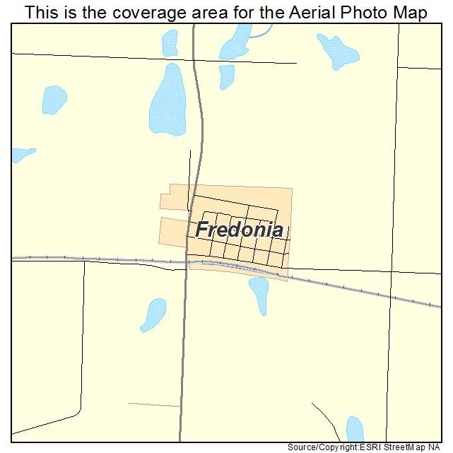 Fredonia, ND location map 