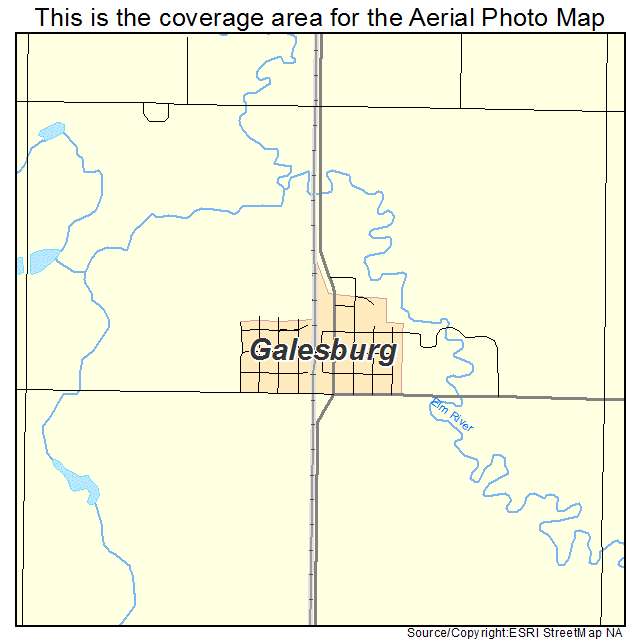 Galesburg, ND location map 