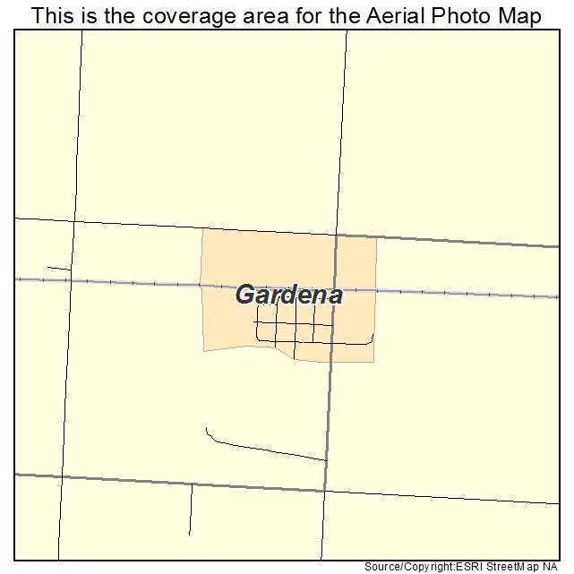 Gardena, ND location map 