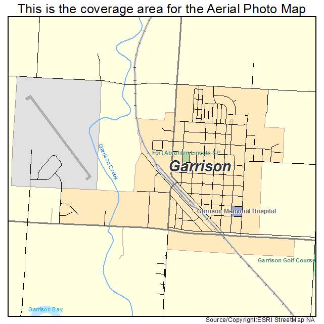 Garrison, ND location map 