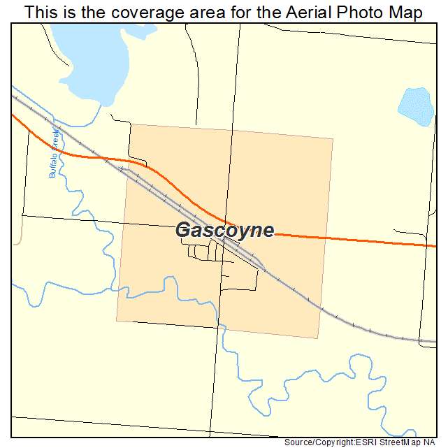 Gascoyne, ND location map 