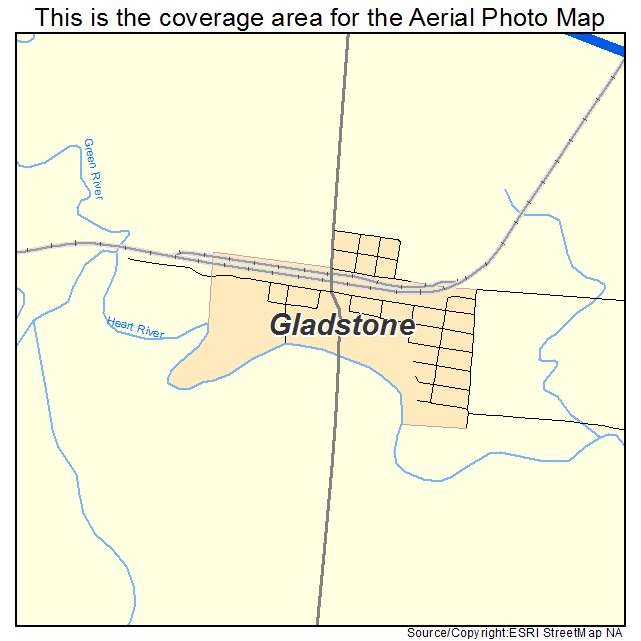 Gladstone, ND location map 