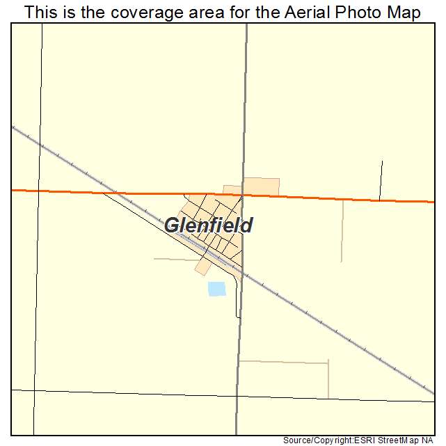Glenfield, ND location map 
