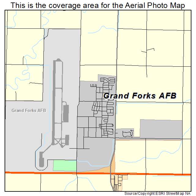 Grand Forks AFB, ND location map 