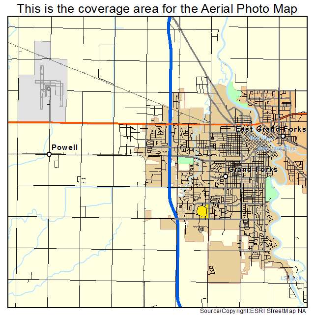 Grand Forks, ND location map 