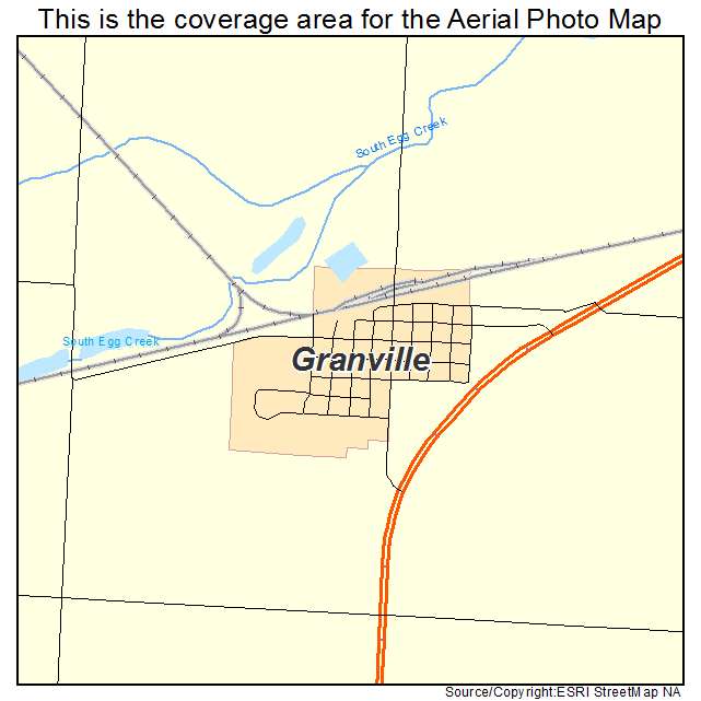 Granville, ND location map 