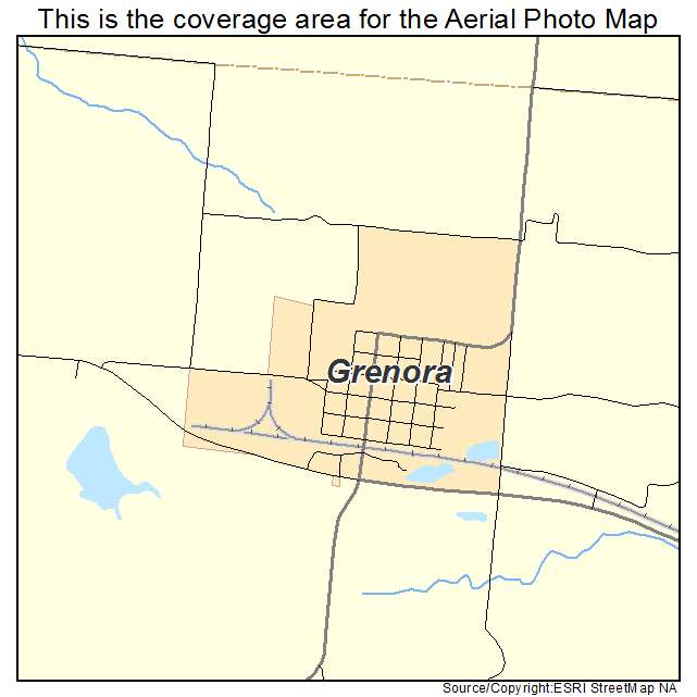 Grenora, ND location map 