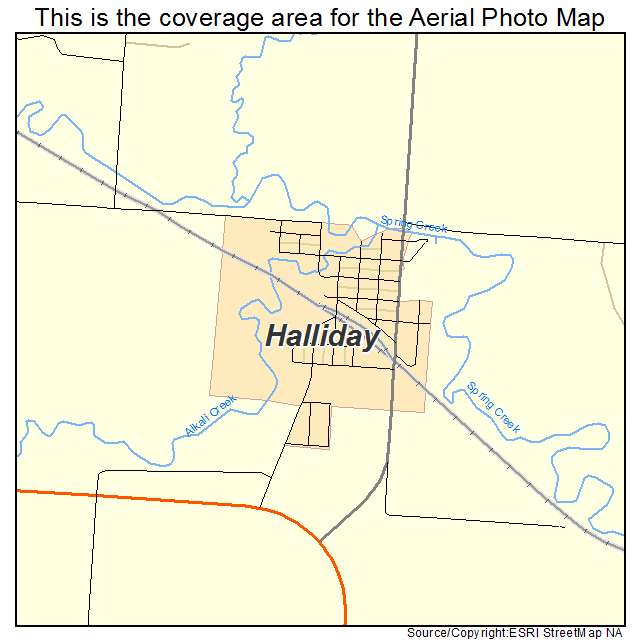 Halliday, ND location map 