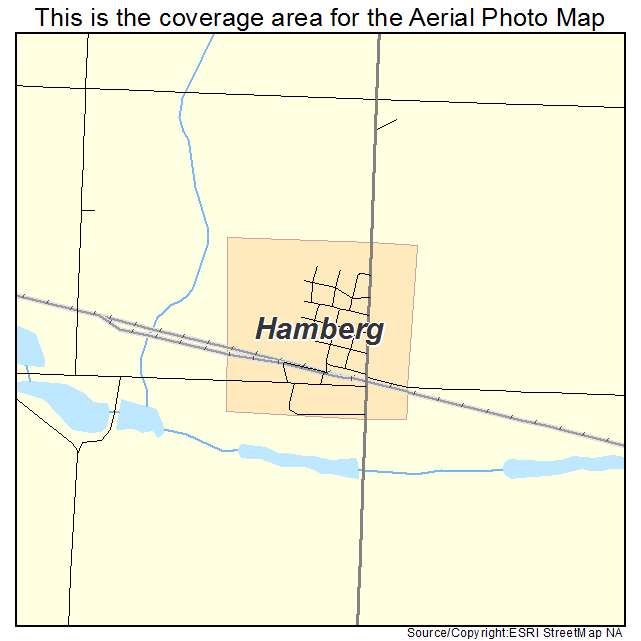 Hamberg, ND location map 