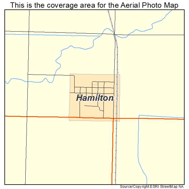 Hamilton, ND location map 