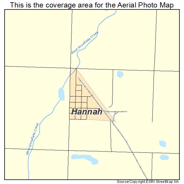 Hannah, ND location map 
