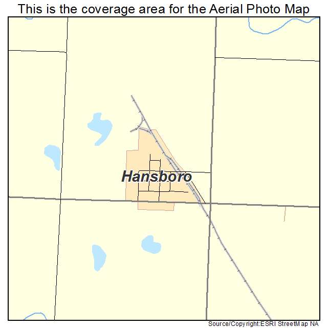 Hansboro, ND location map 