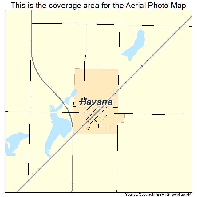 Havana, ND location map 