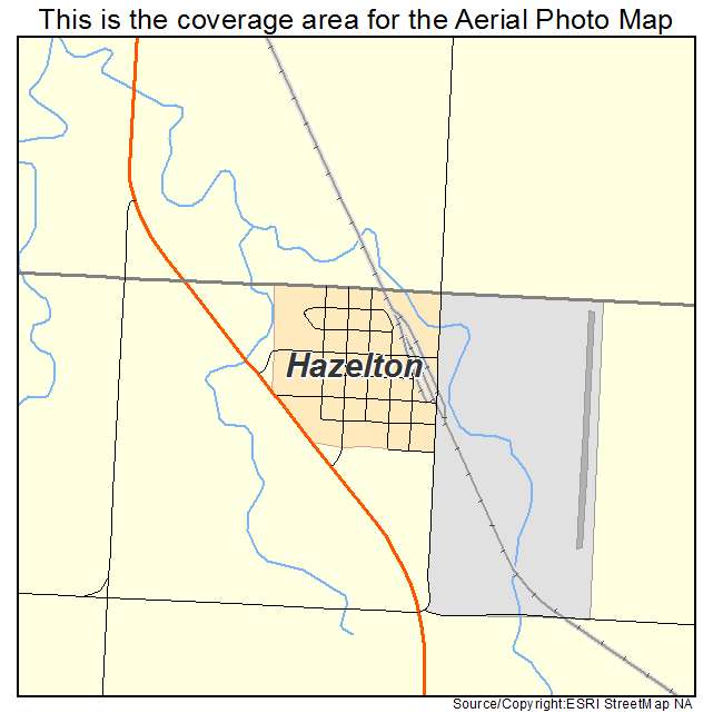 Hazelton, ND location map 