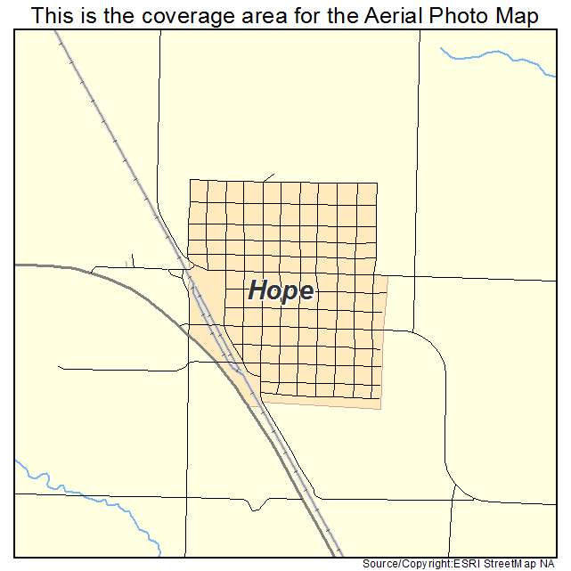 Hope, ND location map 