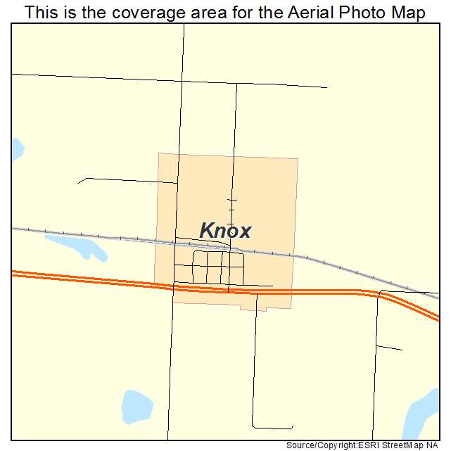 Knox, ND location map 