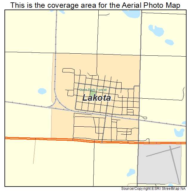 Lakota, ND location map 