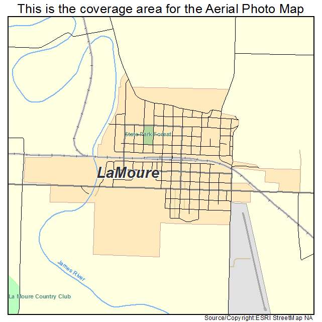 LaMoure, ND location map 