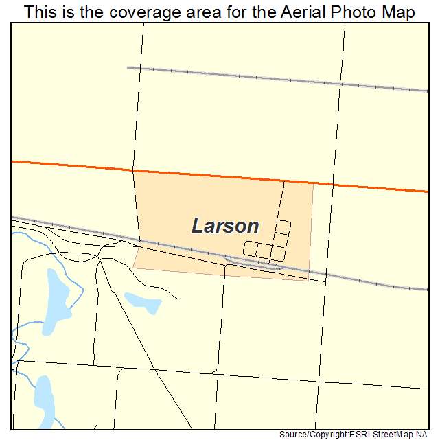 Larson, ND location map 