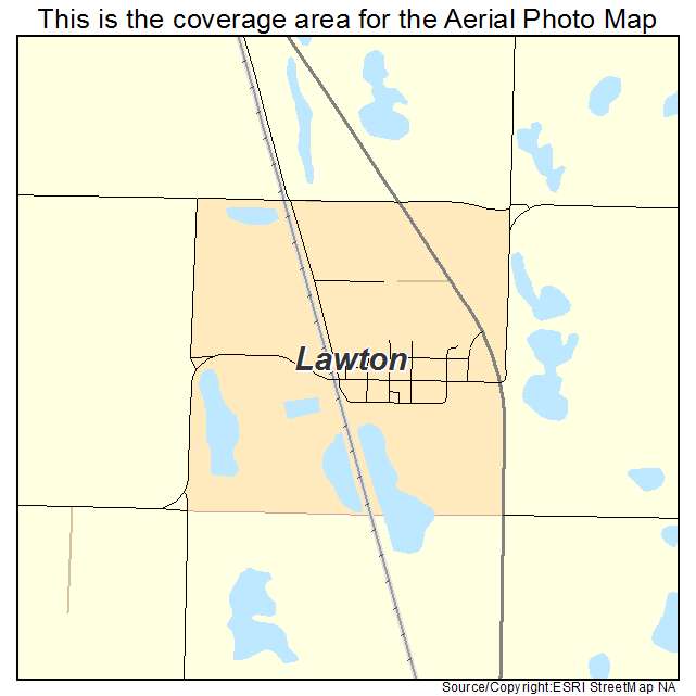 Lawton, ND location map 