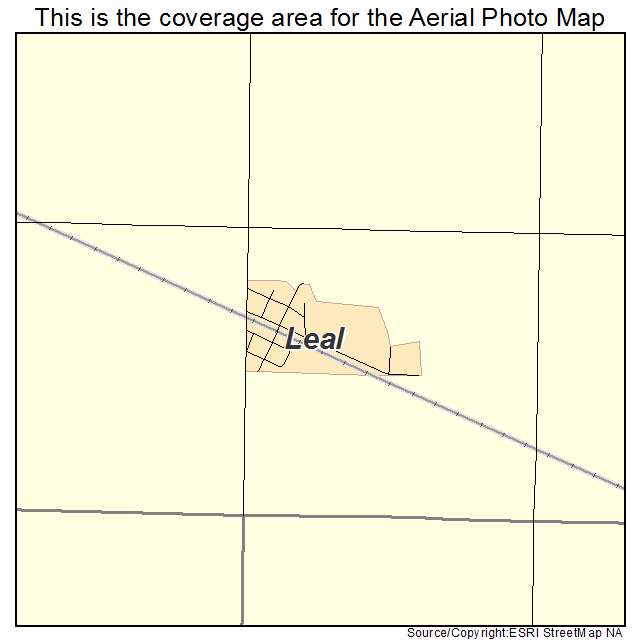 Leal, ND location map 