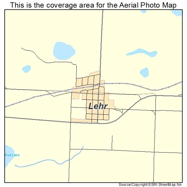 Lehr, ND location map 