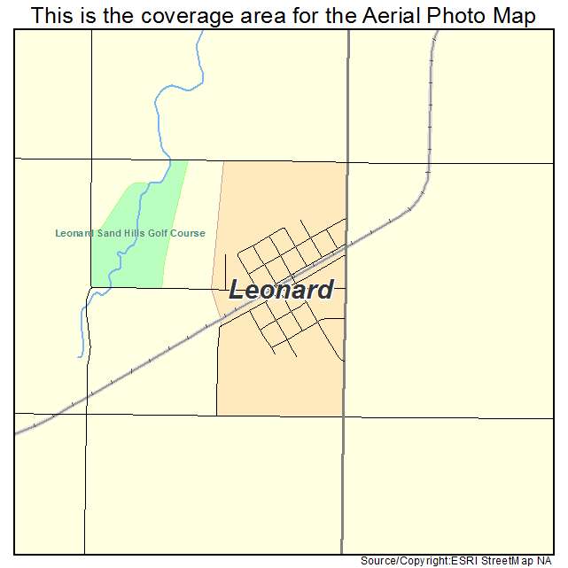 Leonard, ND location map 