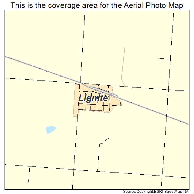 Lignite, ND location map 