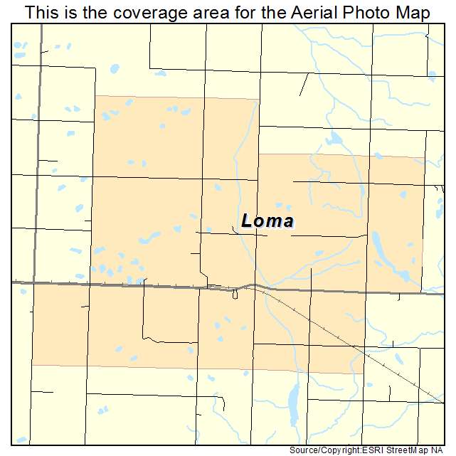 Loma, ND location map 