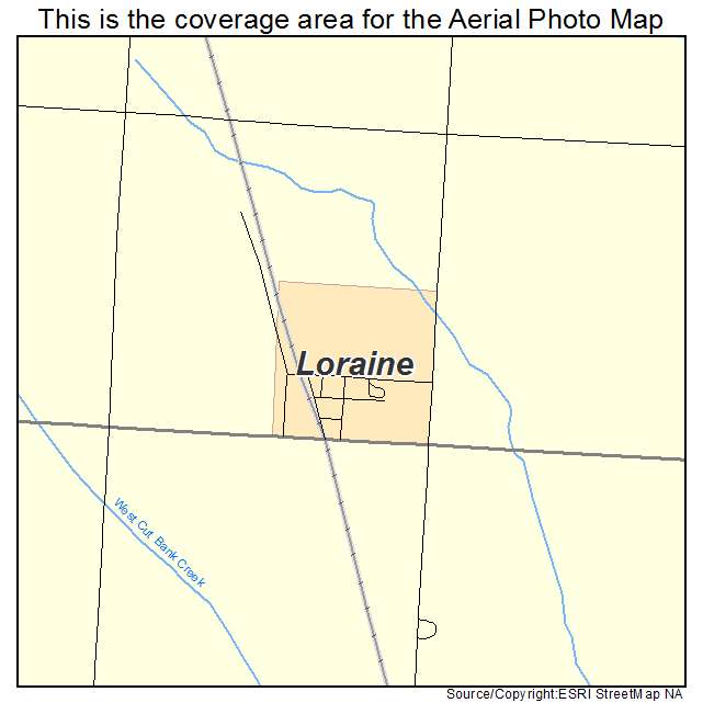 Loraine, ND location map 