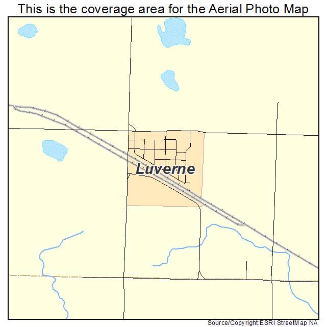 Luverne, ND location map 