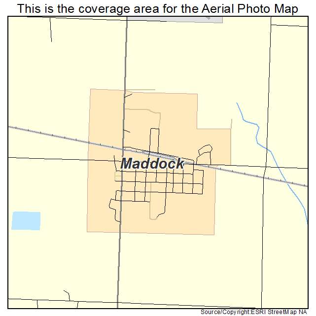 Maddock, ND location map 
