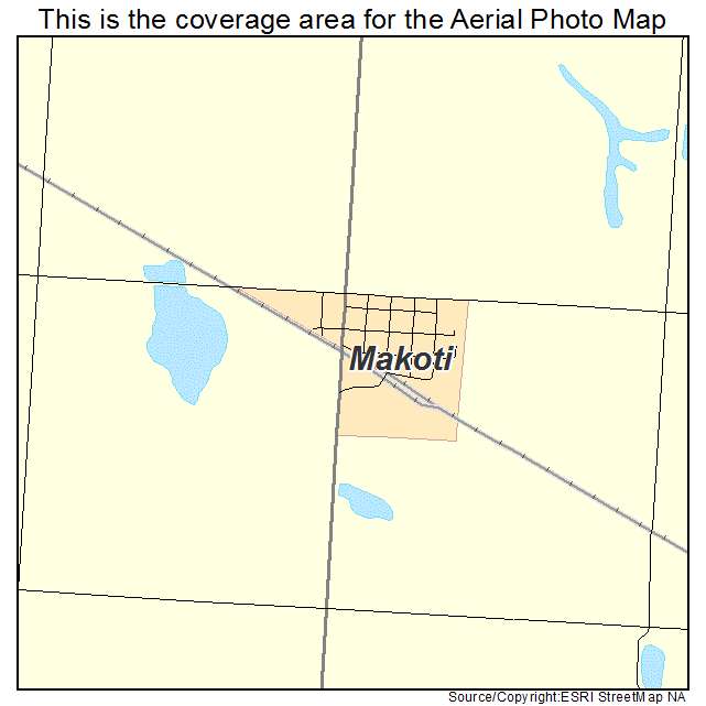 Makoti, ND location map 