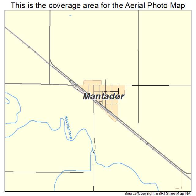 Mantador, ND location map 