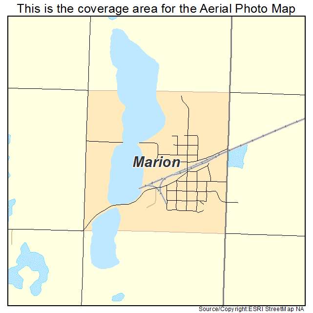 Marion, ND location map 