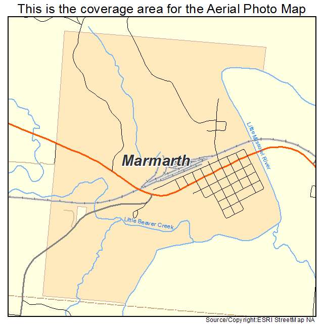 Marmarth, ND location map 