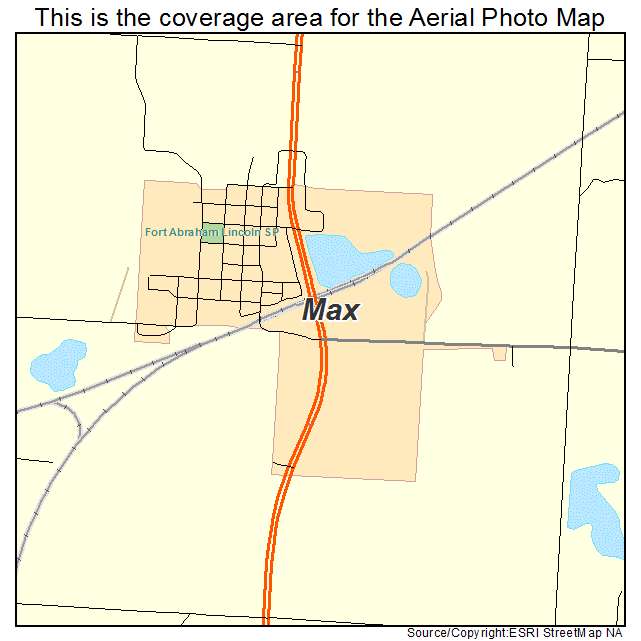 Max, ND location map 