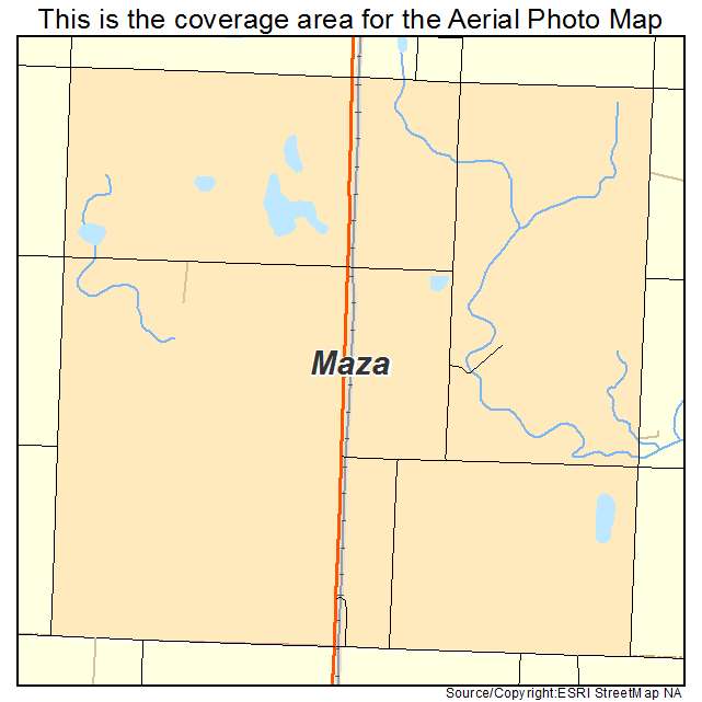 Maza, ND location map 