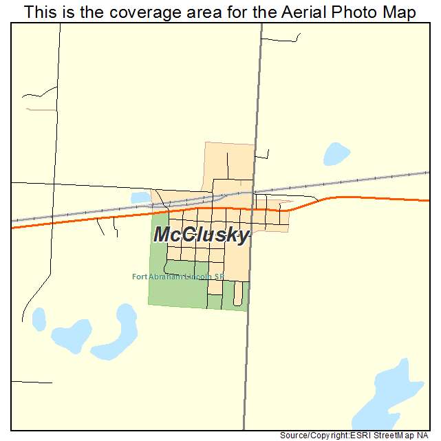 McClusky, ND location map 