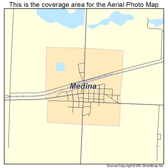 Medina, ND location map 