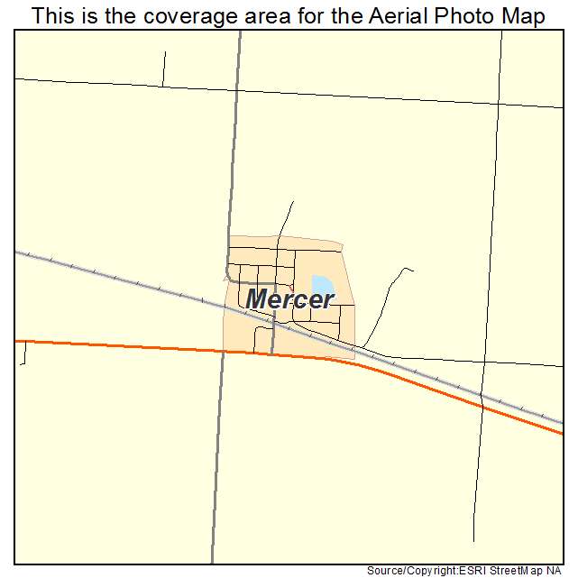 Mercer, ND location map 