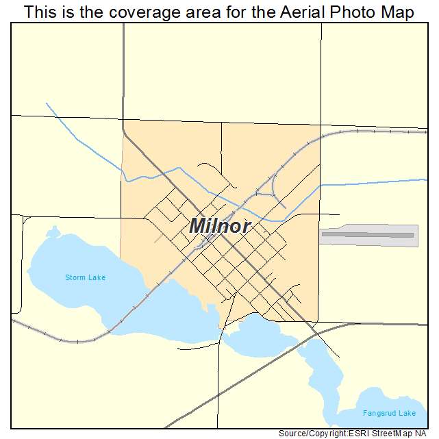 Milnor, ND location map 