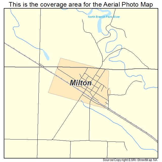 Milton, ND location map 