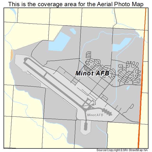 Minot AFB, ND location map 