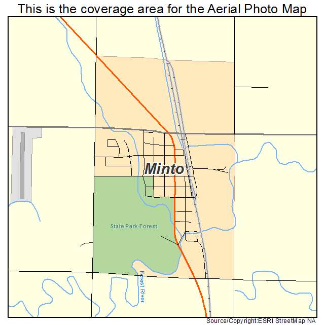 Minto, ND location map 
