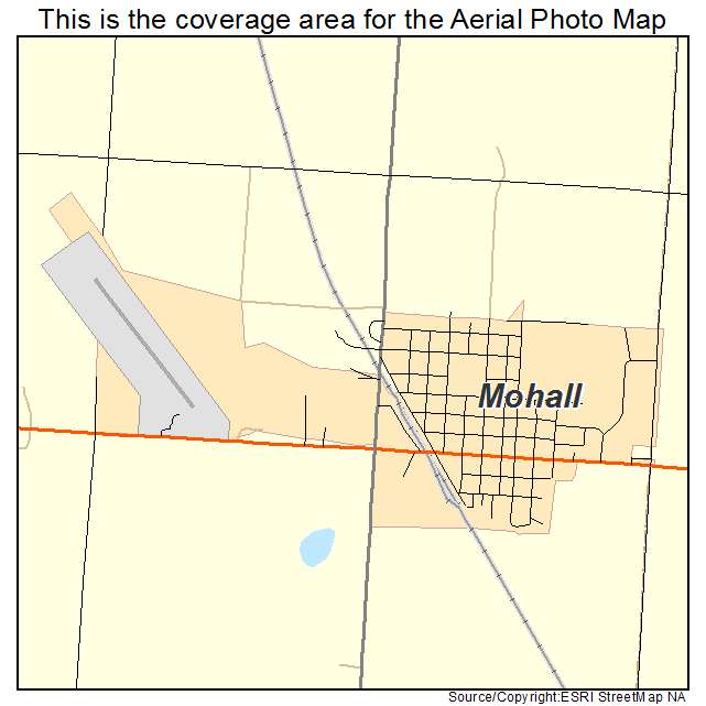 Mohall, ND location map 